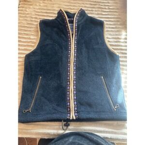 Vintage Alf Fleece Vest Women's Medium Blue Zip Up Pockets Outdoors Made in USA